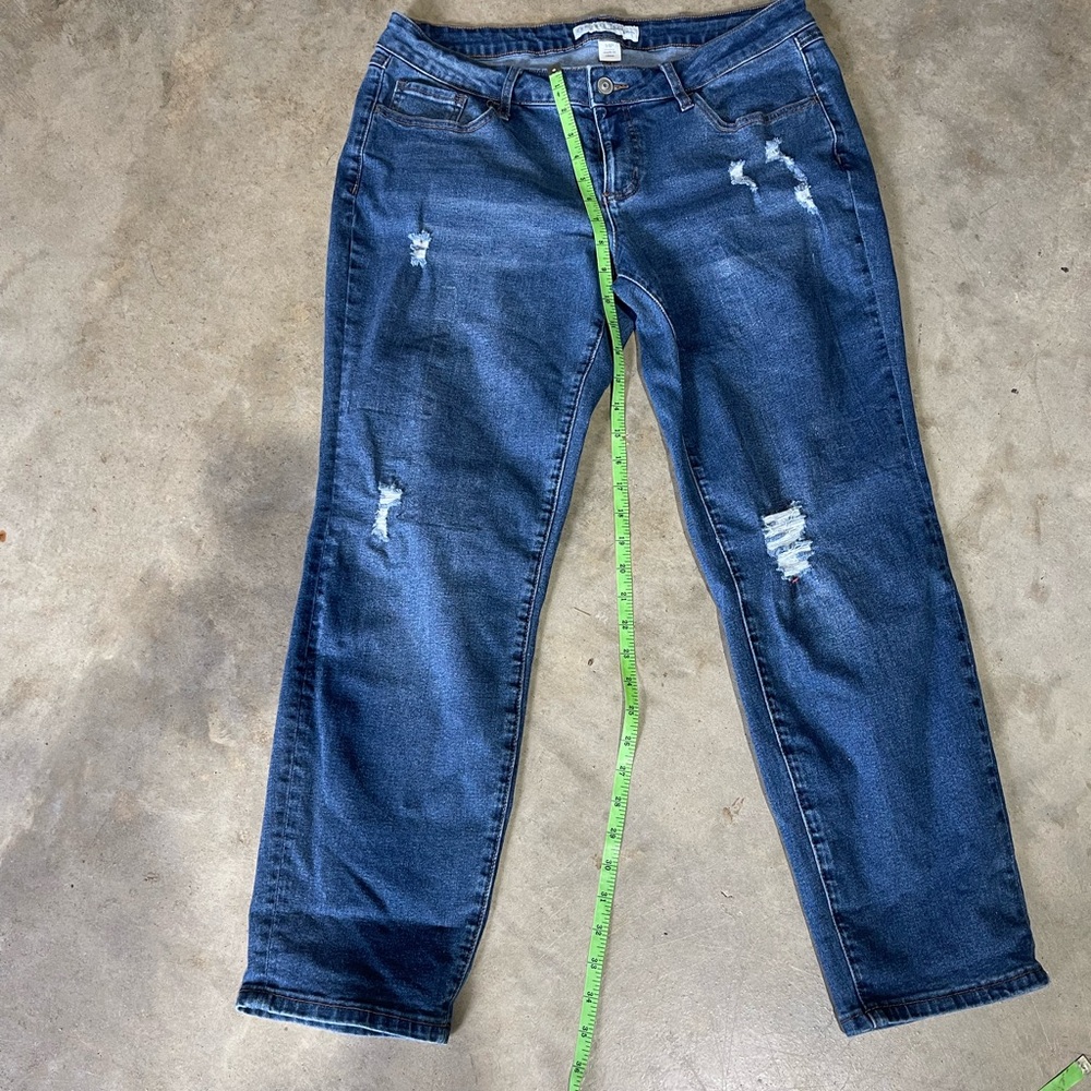 Women's Blue Distressed Jeans
